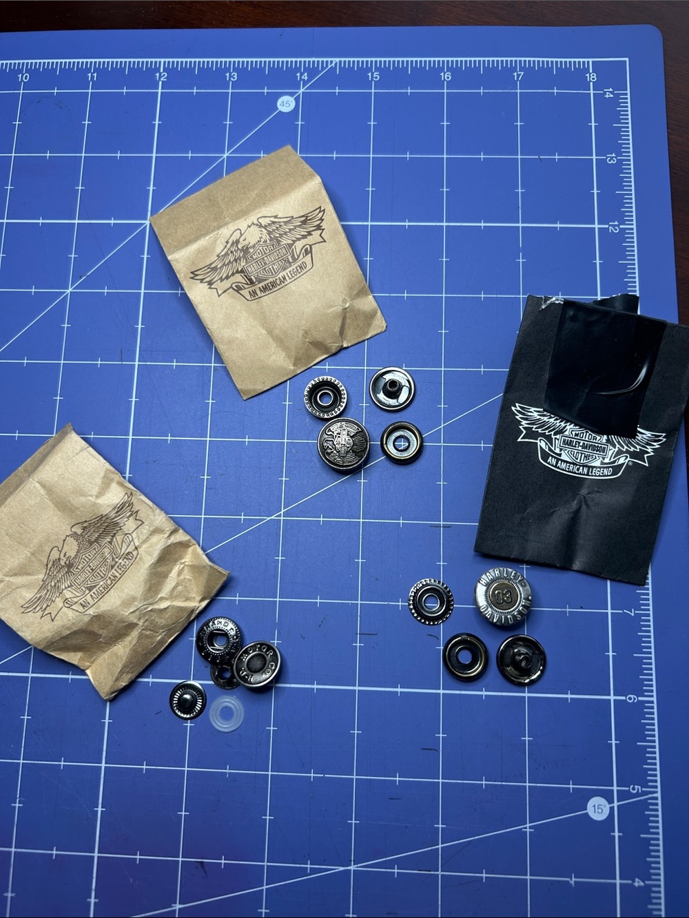 Harley Davidson replacement snap for leather suede garments